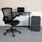 Flash Furniture Black Desk, Chair, Cabinet Set BLN-NAN21CPX5L-BK-GG - alternate 1